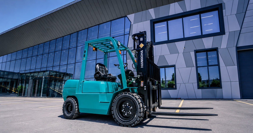 Hangcha R-Series forklift in teal — replacement parts guide