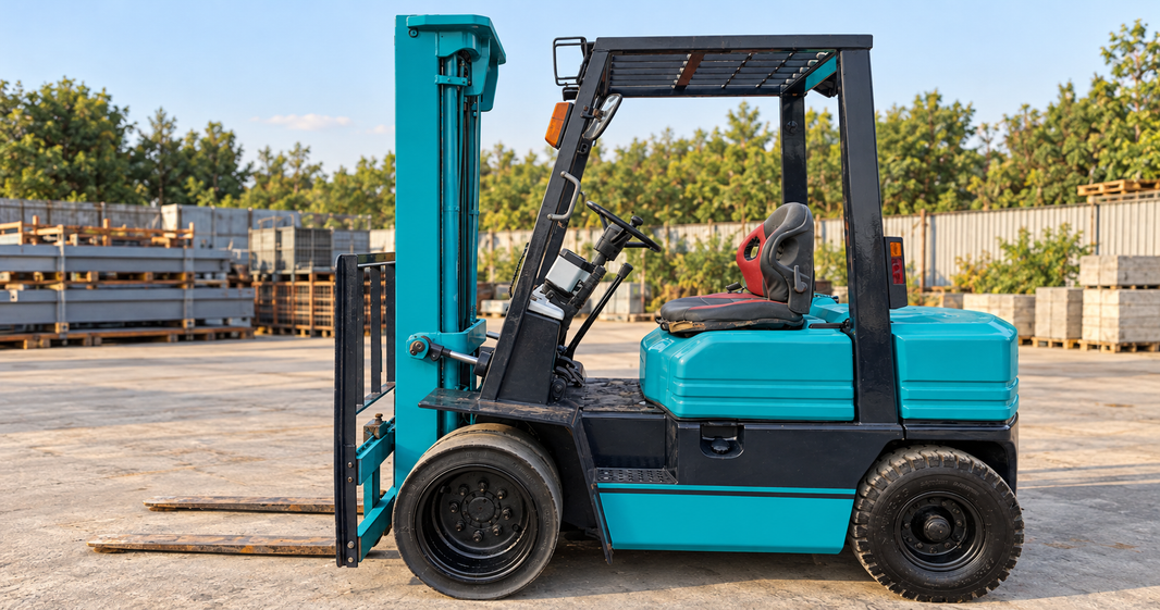 Used Toyota 5FD25 forklift in teal — Toyota 5-Series parts guide