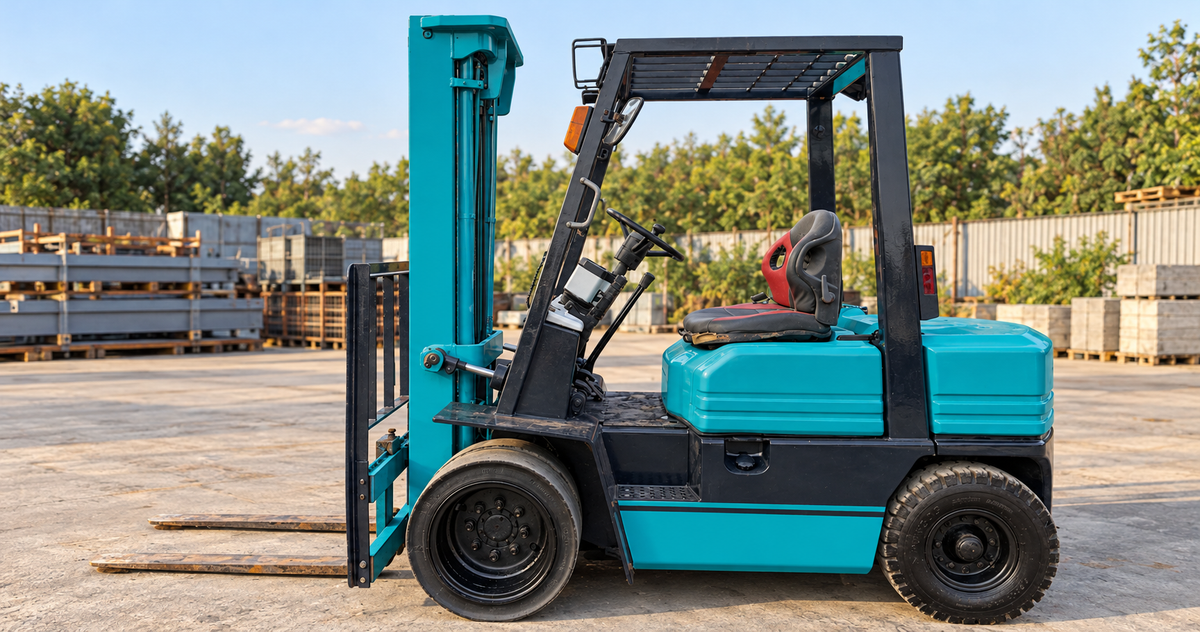 Used Toyota 5FD25 forklift in teal — Toyota 5-Series parts guide